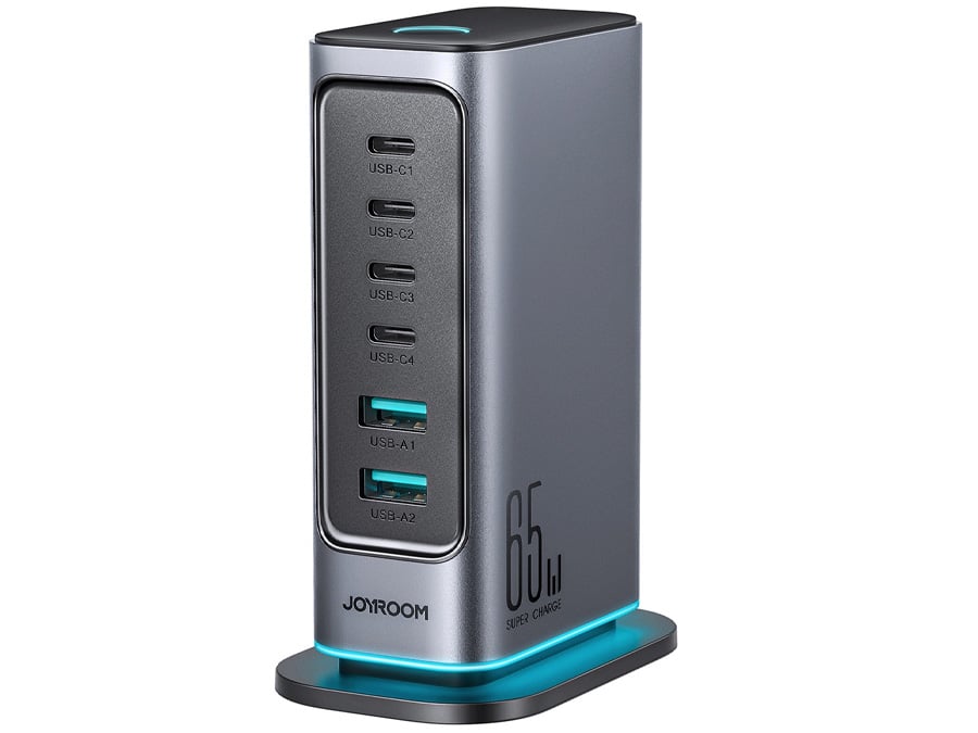 Ładowarka Joyroom JR-TCM02 wieloportowa GaN 65W EU 4x USB-C 2x USB-A
