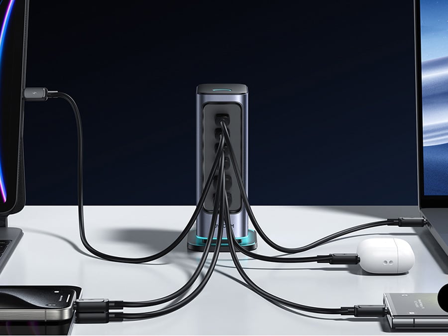 Ładowarka Joyroom JR-TCM02 wieloportowa GaN 65W EU 4x USB-C 2x USB-A