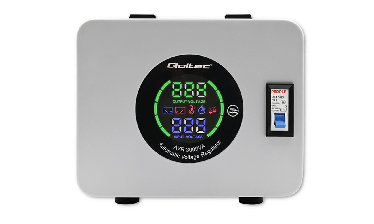 Automatyczny  stabilizator napięcia Qoltec AVR 3000VA
