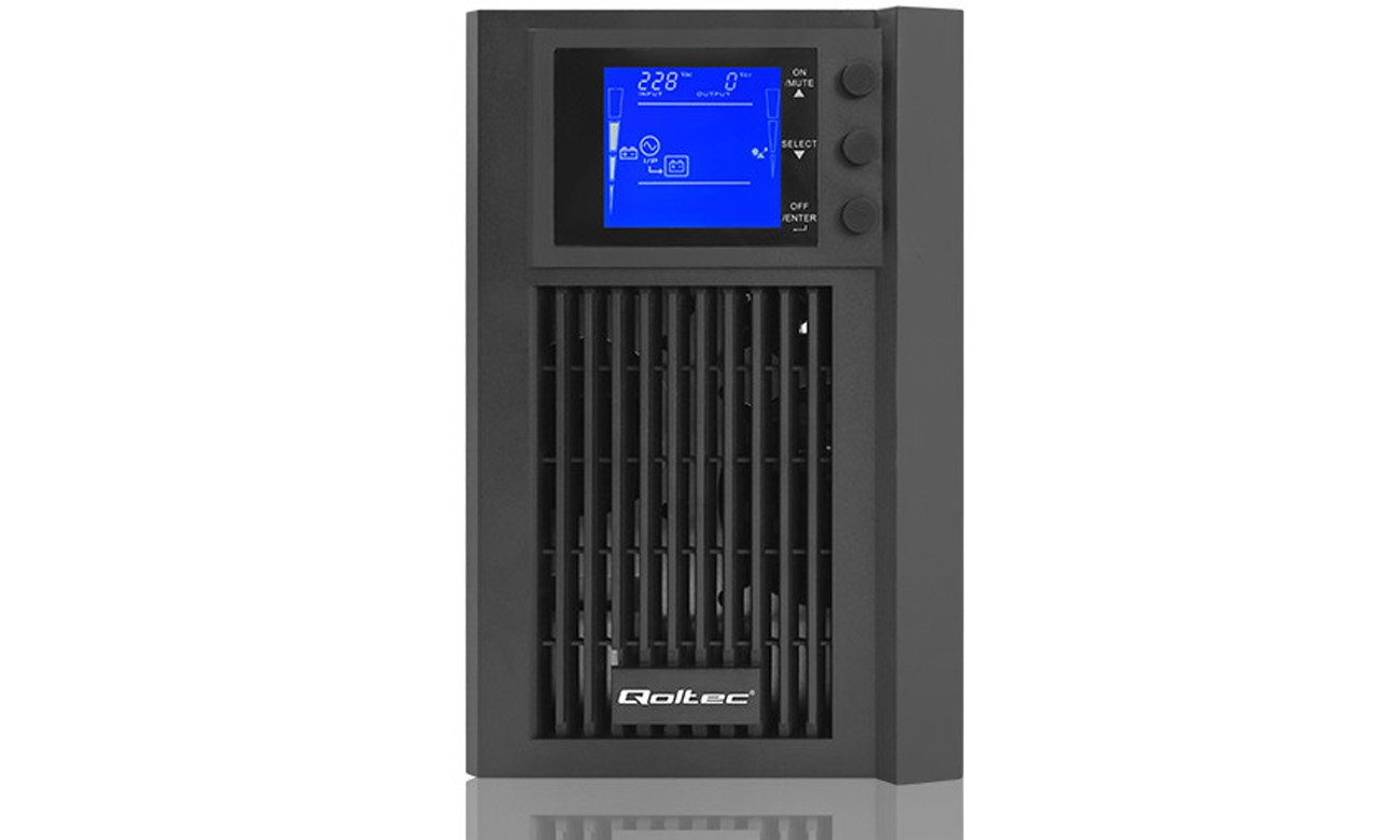 Zasilacz awaryjny Qoltec Pure Sine Wave (2kVA/1.6kW, LCD, USB)