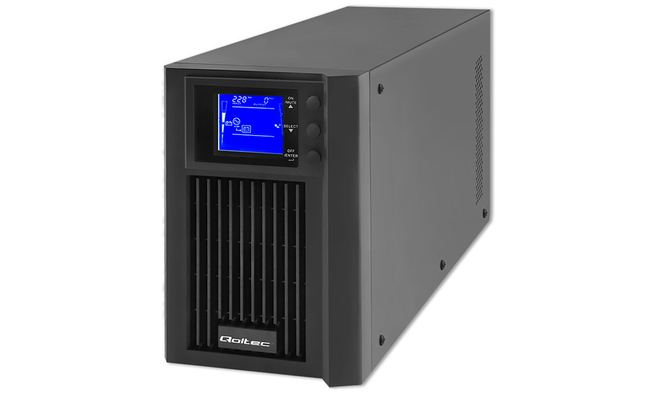 Zasilacz awaryjny Qoltec Pure Sine Wave (2kVA/1.6kW, LCD, USB)