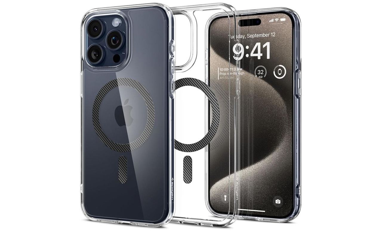 Etui Spigen Ultra Hybrid Mag Magsafe do iPhone Pro Max carbon fiber