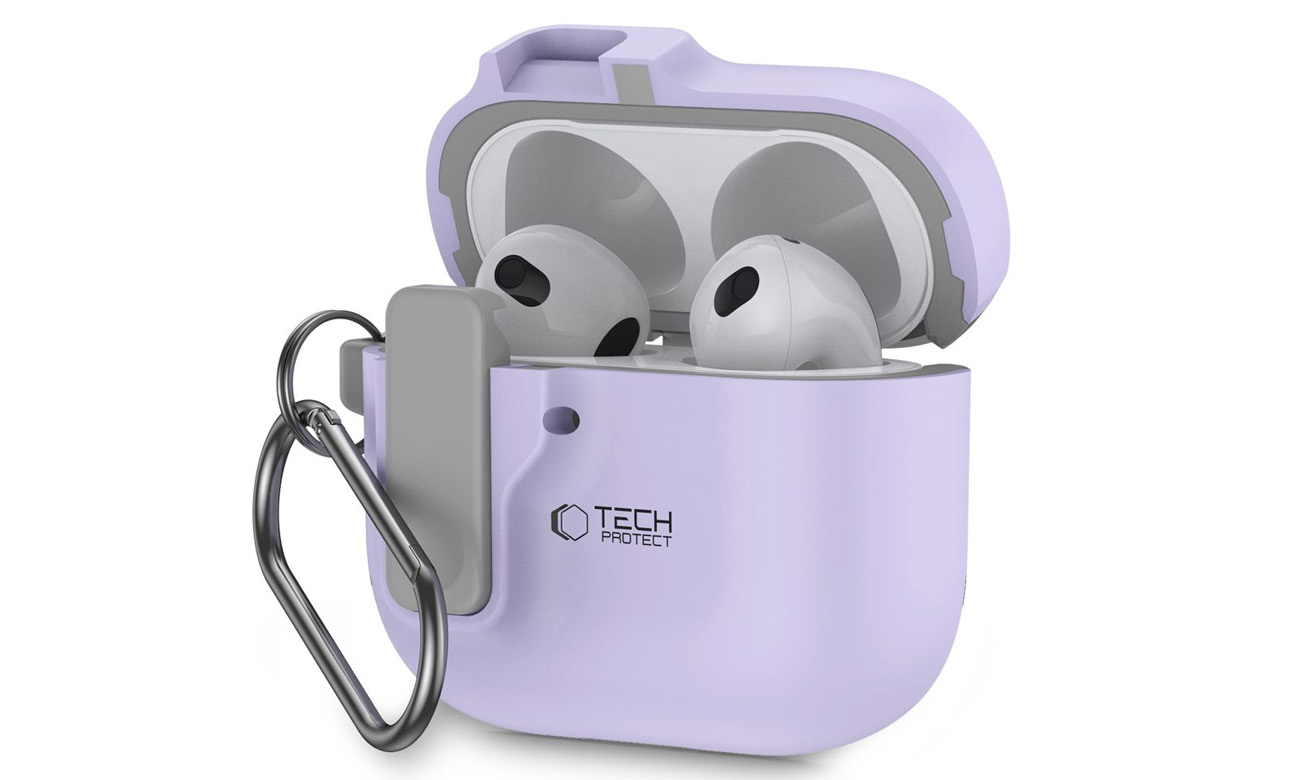 Etui Tech-Protect Slim Hook do Apple AirPods 4. generacji Lavender