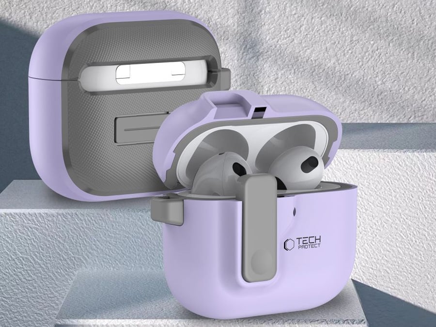 Etui Tech-Protect Slim Hook do Apple AirPods 4. generacji Lavender