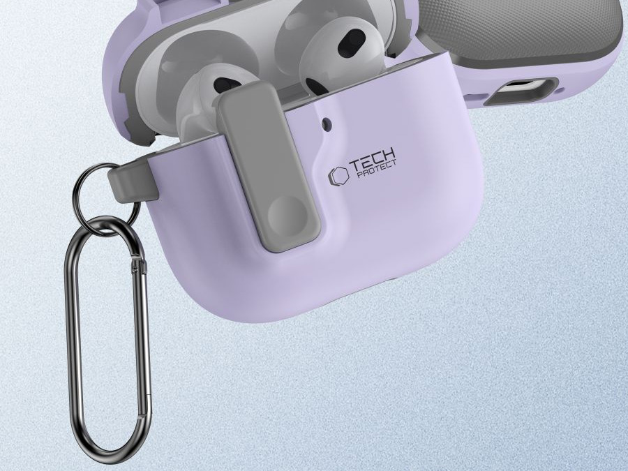 Etui Tech-Protect Slim Hook do Apple AirPods 4. generacji Lavender