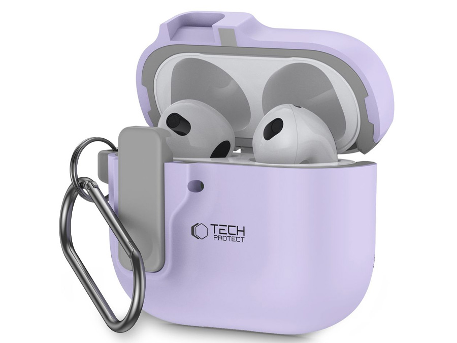 Etui Tech-Protect Slim Hook do Apple AirPods 4. generacji Lavender