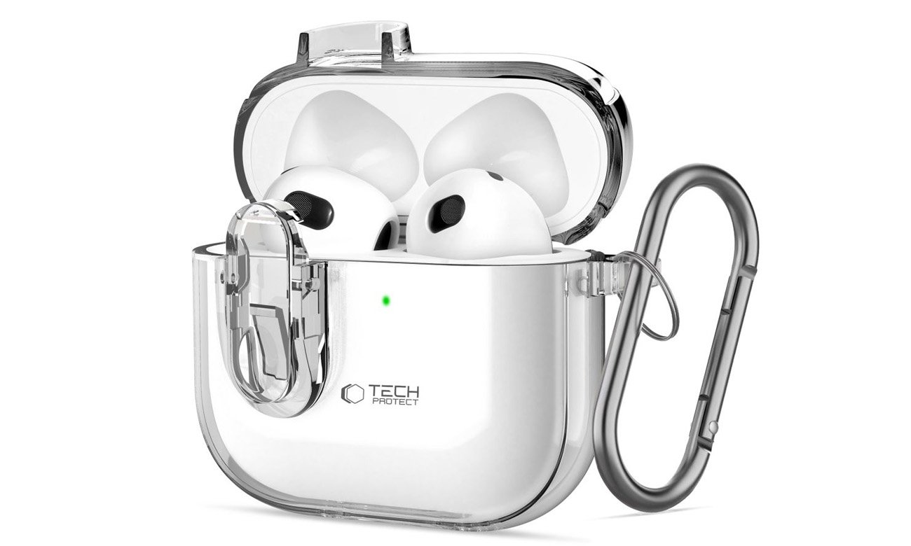 Etui Tech-Protect Slim Hook do Apple AirPods 4. generacji Clear