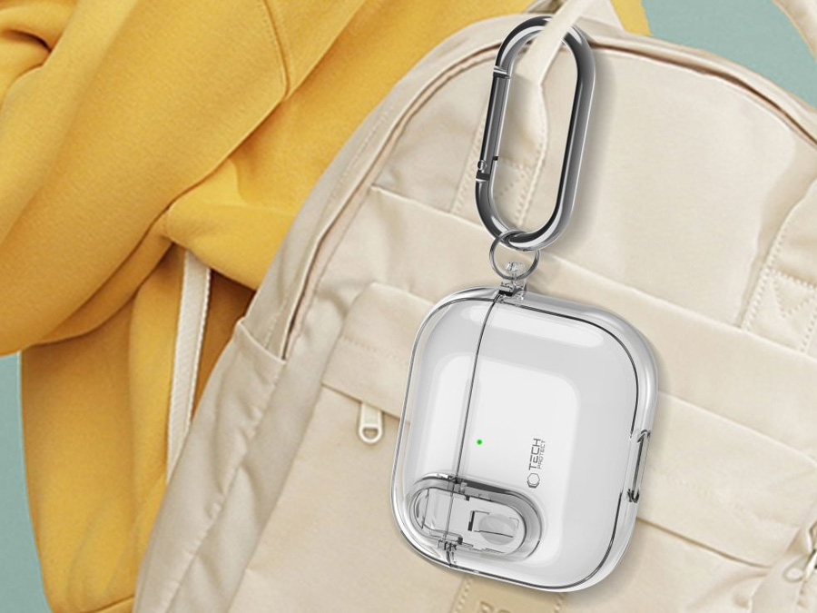 Etui Tech-Protect Slim Hook do Apple AirPods 4. generacji Clear