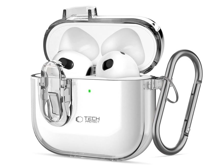 Etui Tech-Protect Slim Hook do Apple AirPods 4. generacji Clear