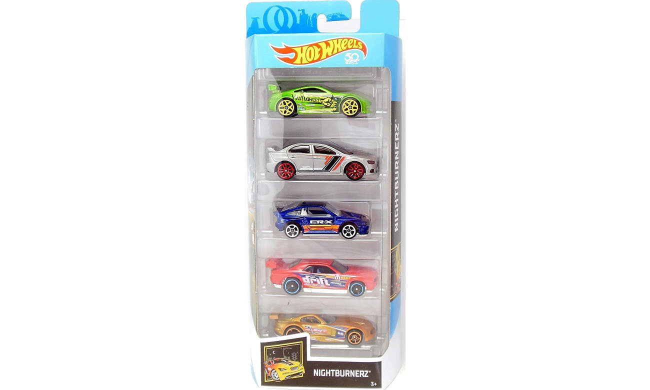 Hot Wheels Nightburnerz pięciopak 1806 FKT55