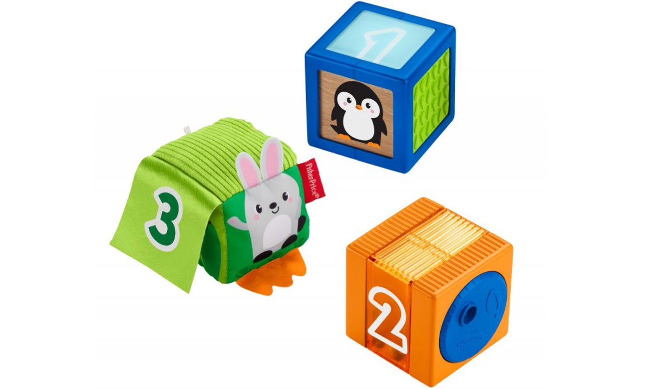 Fisher-Price Kolorowe zwierzątka klocki GJW13