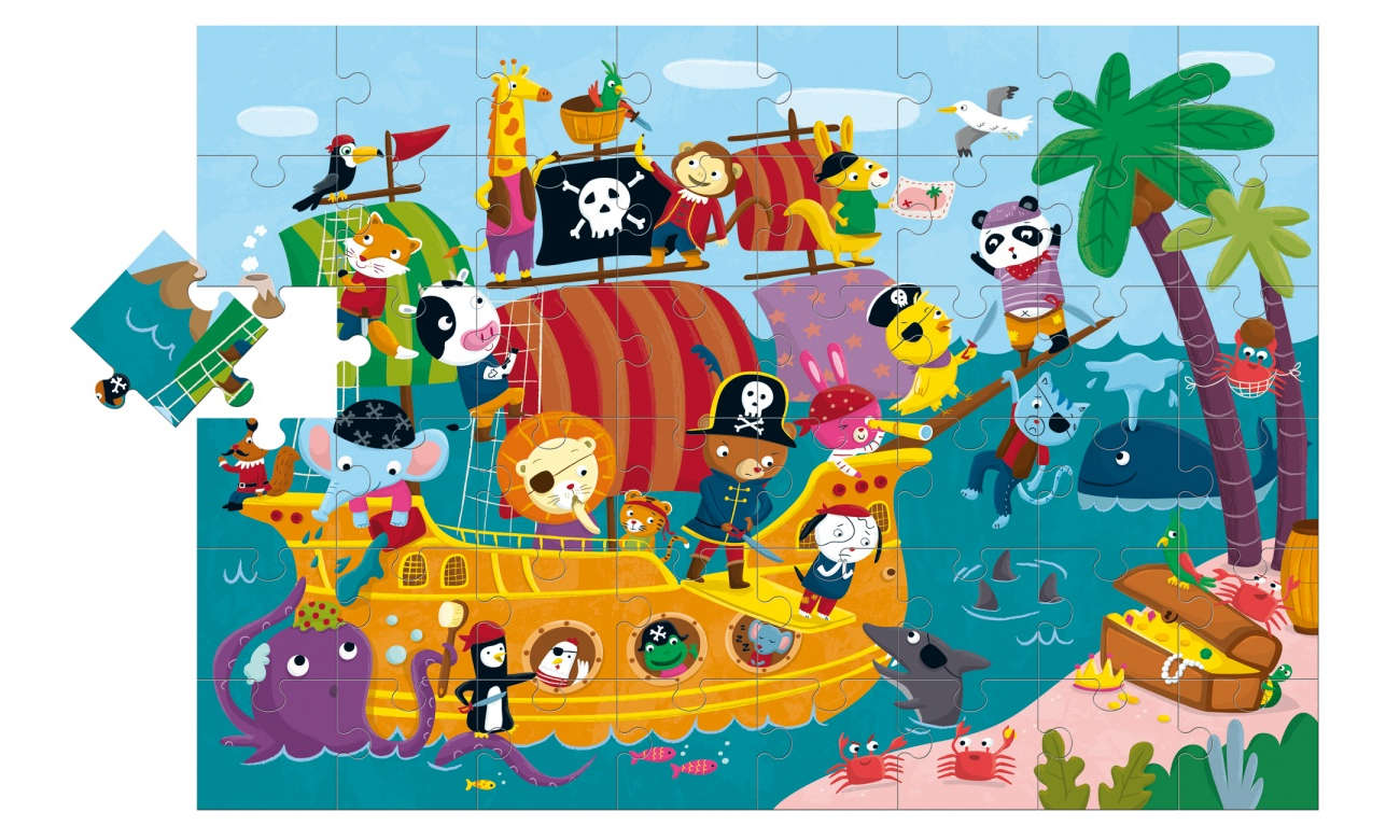 Puzzle Lisciani Giochi Ludattica Giant Statek Piratów 304-47222