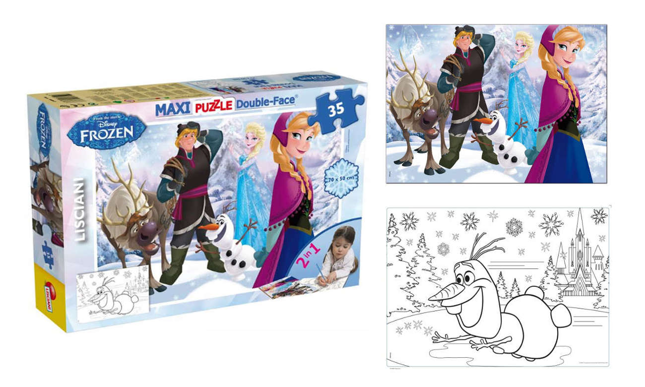 Puzzle Lisciani Giochi Disney dwustronne Maxi 35 el. Frozen 304-46867