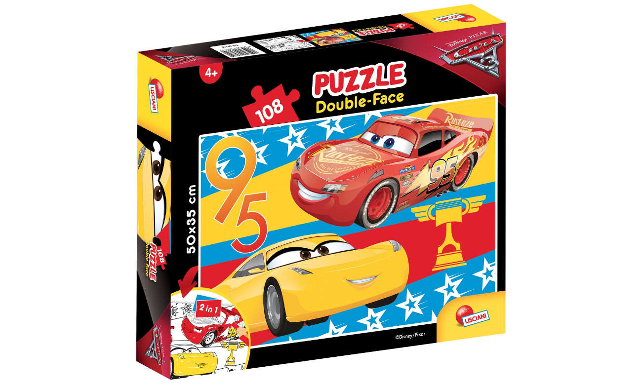 Puzzle Lisciani Giochi Disney dwustronne Auta 3 304-60740