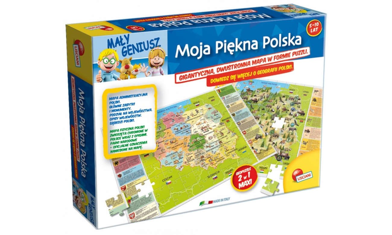 Puzzle Lisciani Giochi Mały Geniusz Moja piękna Polska 108 el. 304-P42043