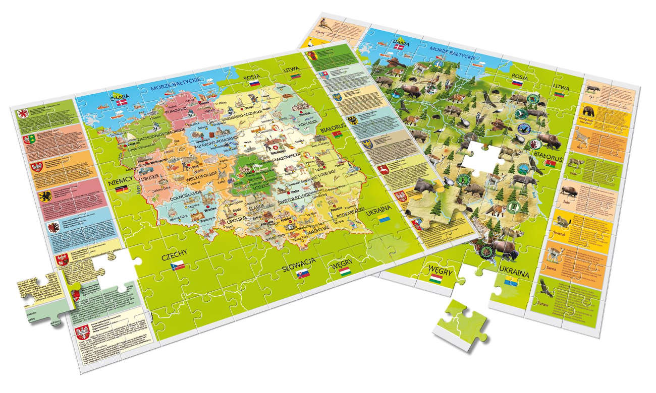 Puzzle Lisciani Giochi Mały Geniusz Moja piękna Polska 108 el. 304-P42043