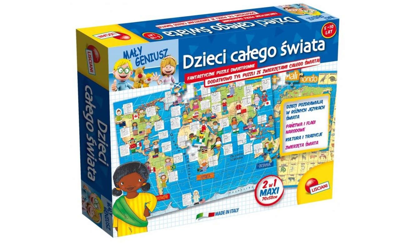 Puzzle Lisciani Giochi Mały Geniusz Dzieci całego świata 108 el. 304-P50796