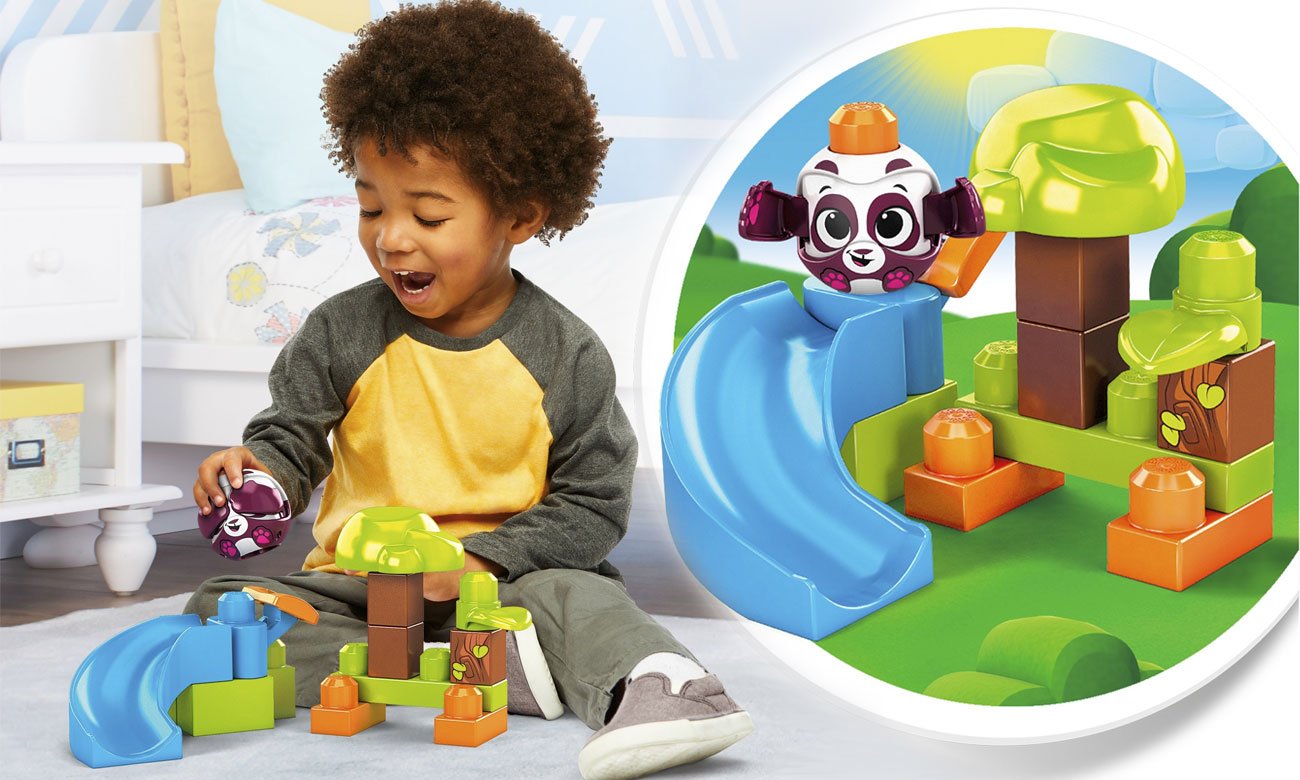 Mega Bloks Klocki A kuku Zjeżdżalnia + Panda GKX68