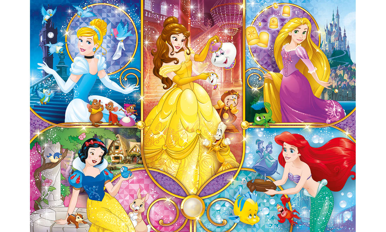 Clementoni Puzzle Disney Brilliant Princess 104 el. - Puzzle dla dzieci ...