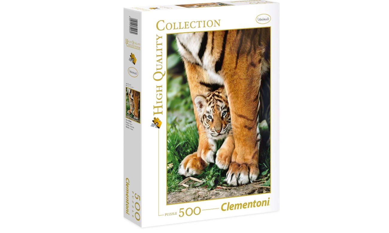 Clementoni Puzzle HQ Bengal Tiger Cub Between Its Mother'S Legs 35046