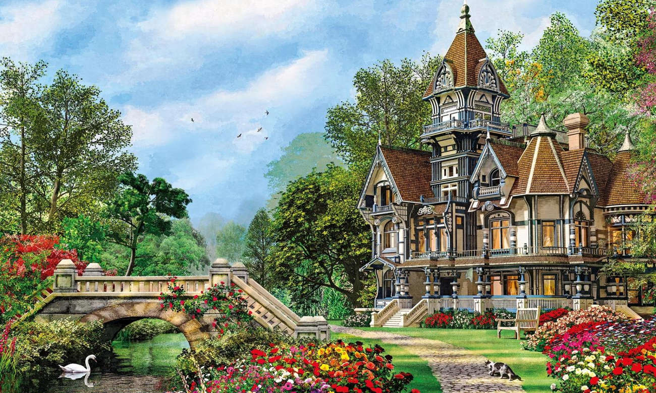 Clementoni Puzzle HQ Old Waterway Cottage 35048