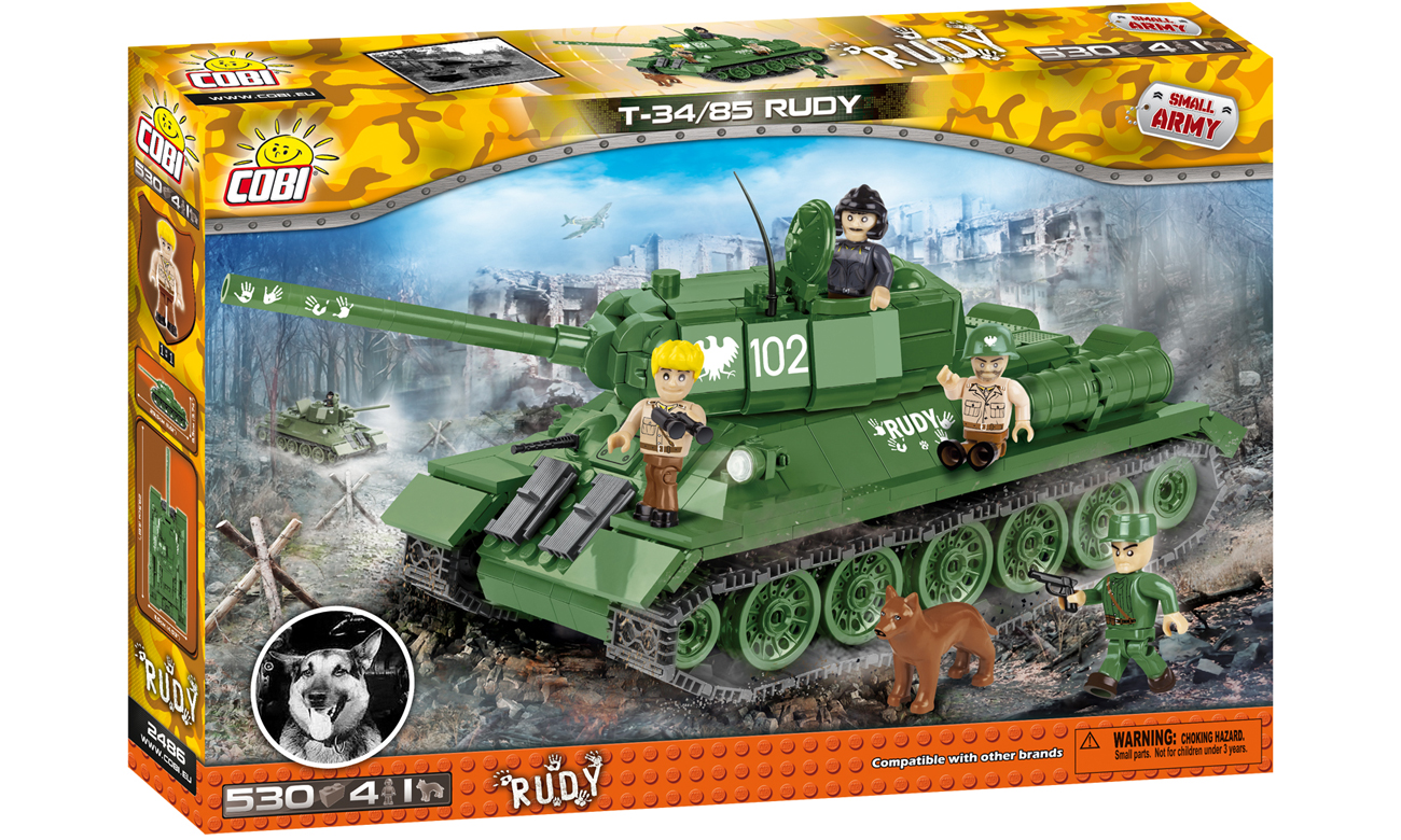 Cobi Rudy Cobi Small Army Rudy T34/85 Czterej Pancerni i Pies - Klocki dla dzieci ...