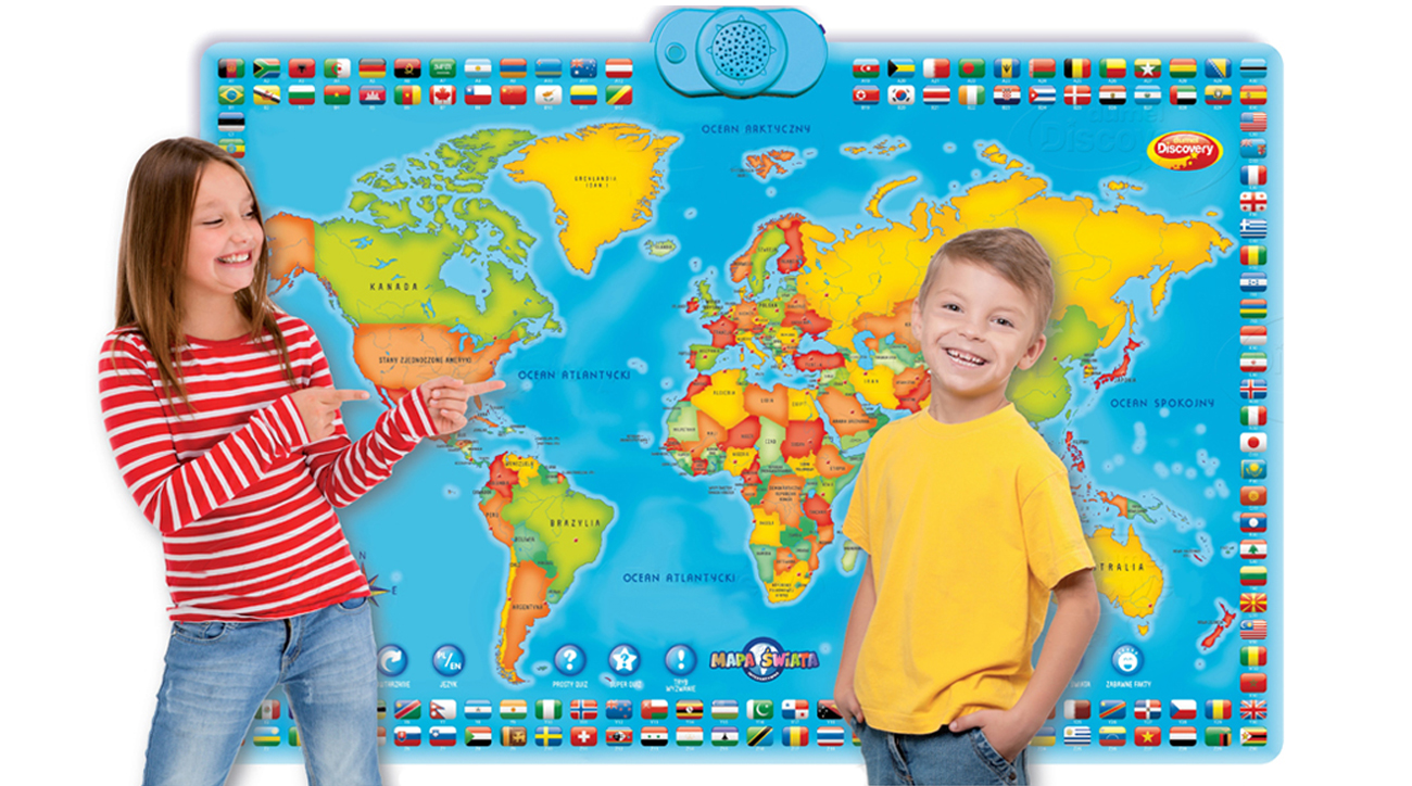 test edukacyjna mapa świata dla dzieci