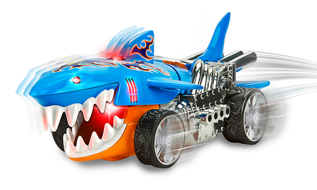 hot wheels boat with shark