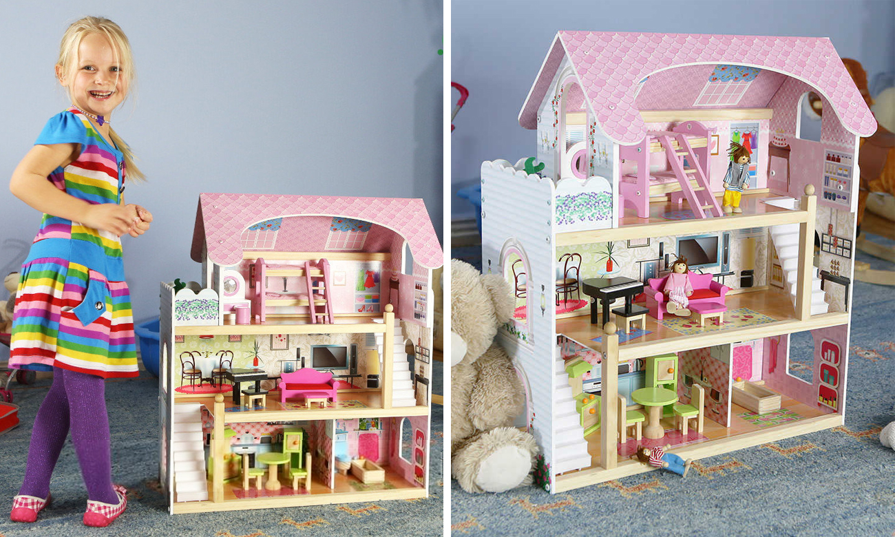 Ecotoys Domek dla lalek Rezydencja bajkowa