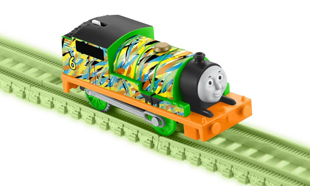Fisher Price Tomek i Przyjaciele Hyper Glow Świecąca lokomotywa Percy
