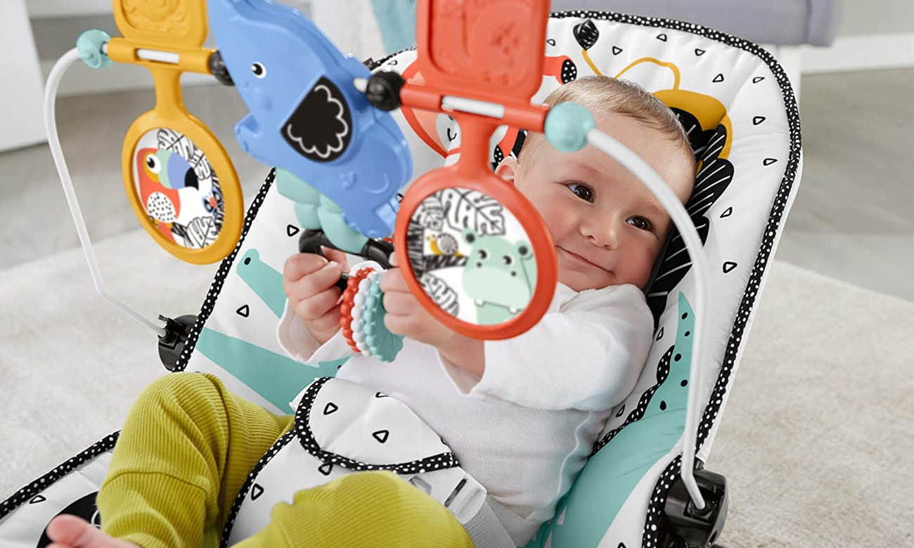Fisher Price Leżaczek maluszka przyjaciele z dżungli GNR00