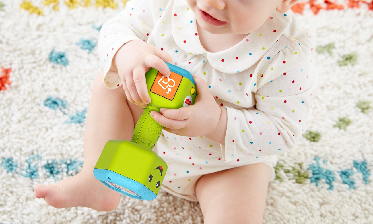 fisher price zabawka hantelek