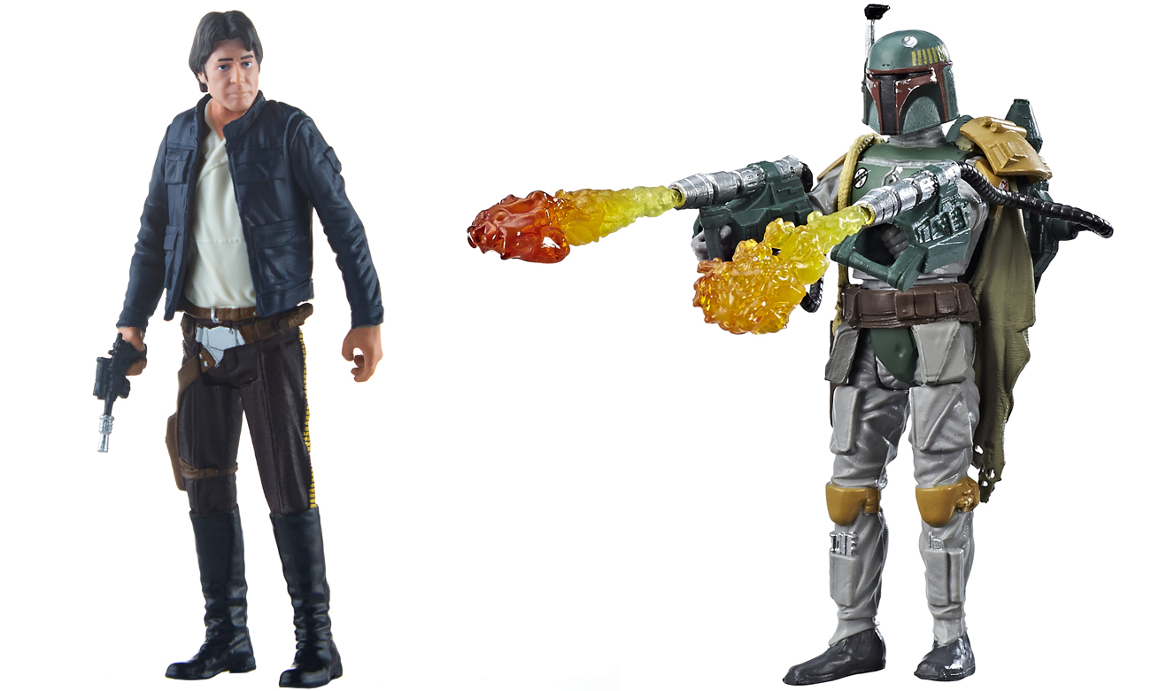 Star Wars Force Link Actionfiguren 2er-Pack – Han Solo & Boba Fett, 10 Cm, Wave 1 2017