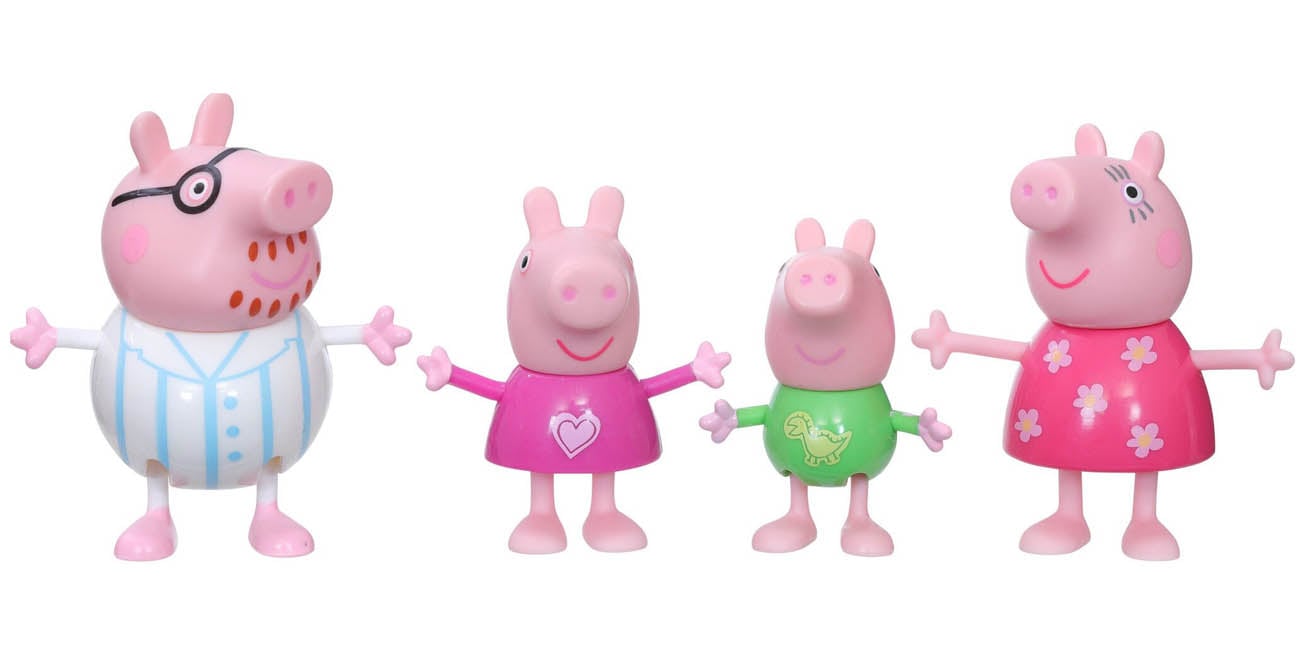 Hasbro Świnka Peppa Rodzina Peppy 4 Figurki w piżamie