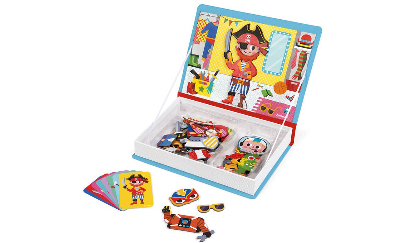 Janod Magnetyczna układanka Kostiumy Chłopiec Magnetibook J02719