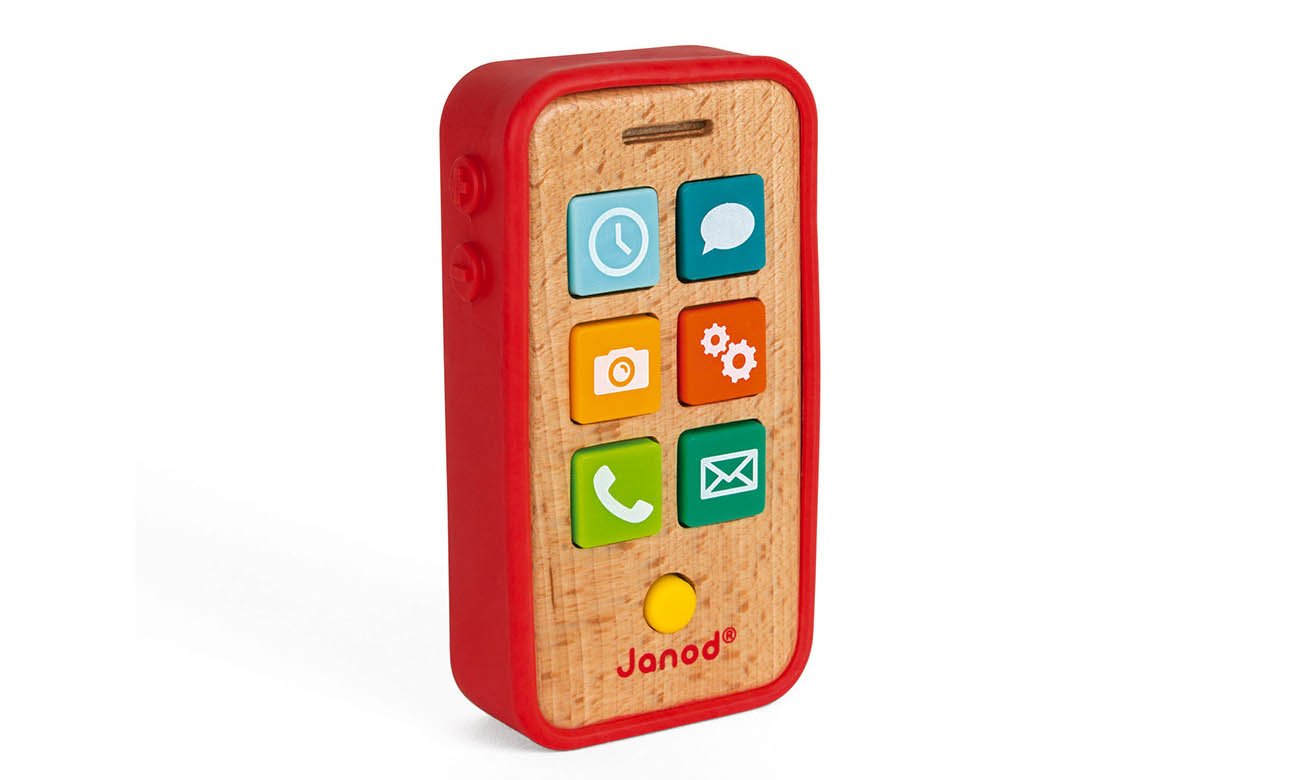 Janod drewniany telefon z dźwiękami J05334