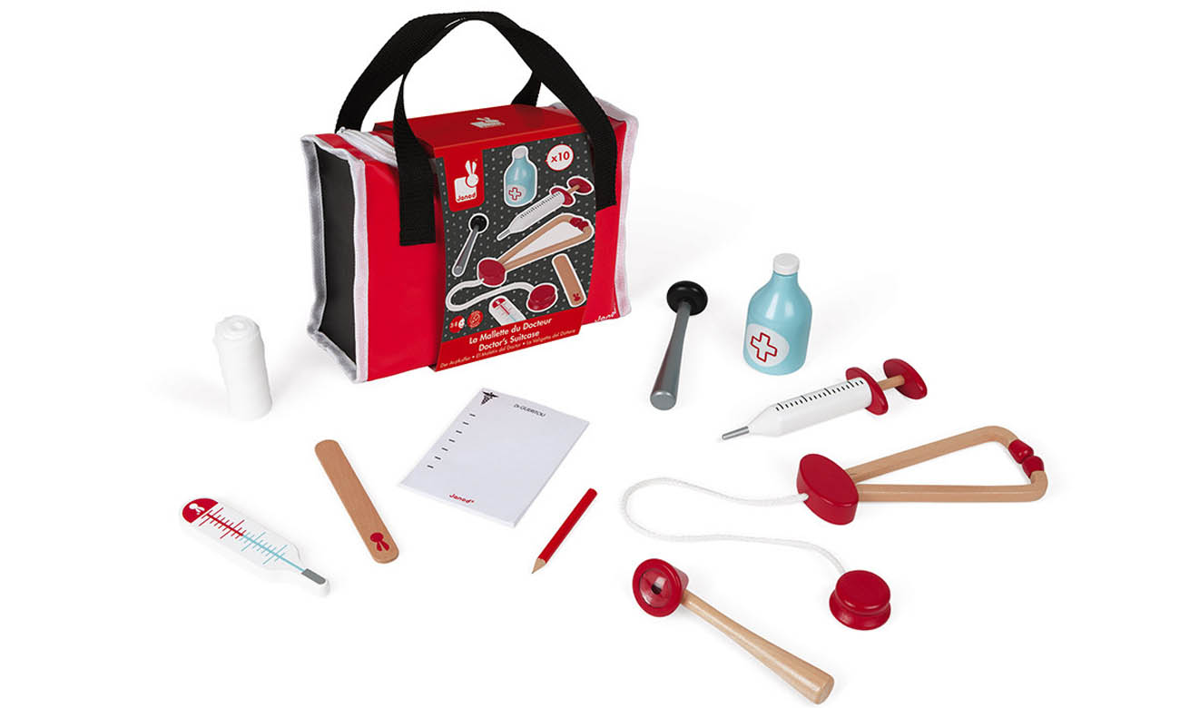 Janod Zestaw lekarza z 10 akcesoriami J06513
