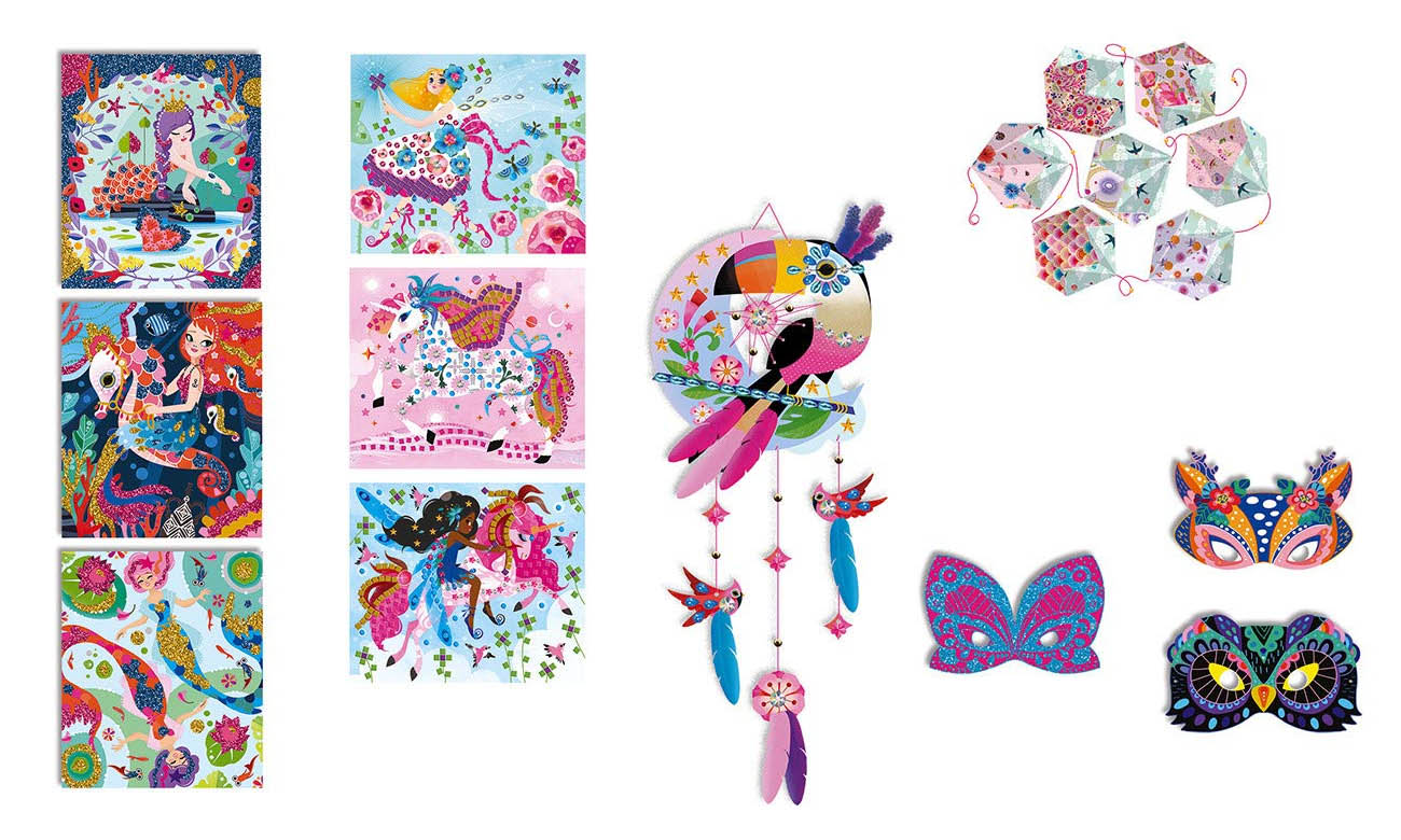 Janod Multi - zestaw kreatywny 11 dekoracji Tukan J07888