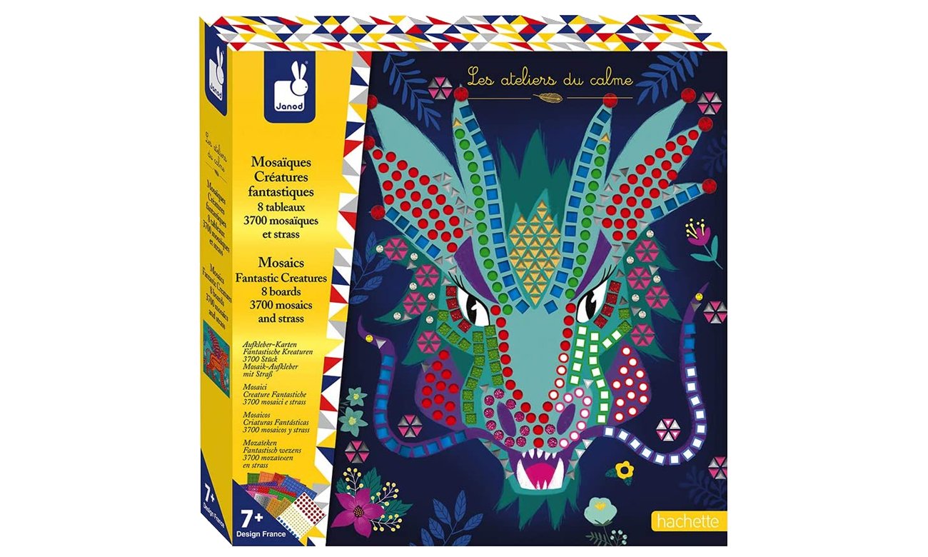 Zestaw kreatywny Mozaika Fantastyczne stworzenia 7+ Janod J07904