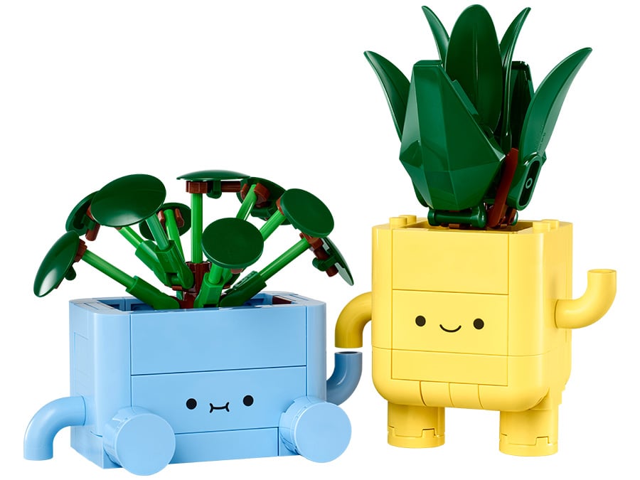 LEGO Botanicals 10349 Wesołe roślinki zawartość zestawu