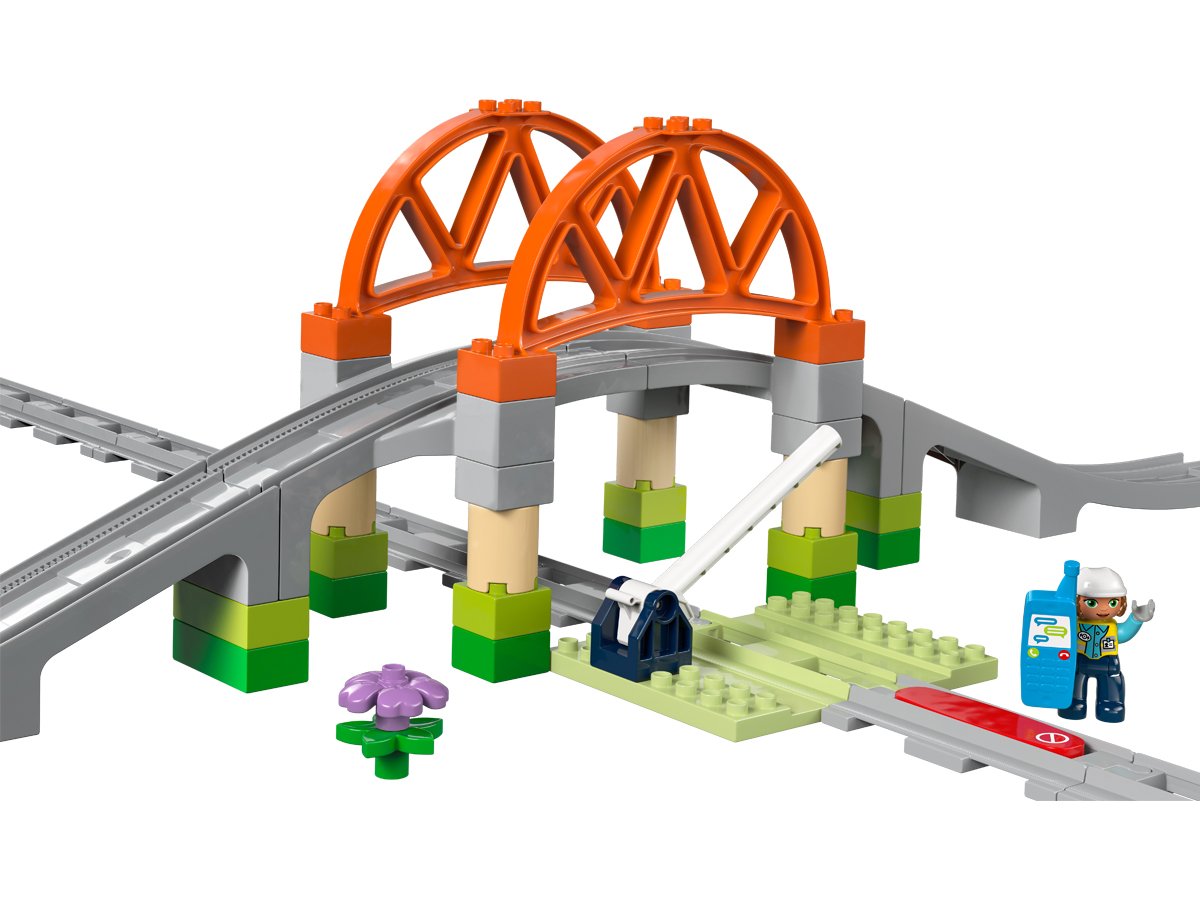 LEGO DUPLO 10426 Eisenbahnbrücke und Schienen