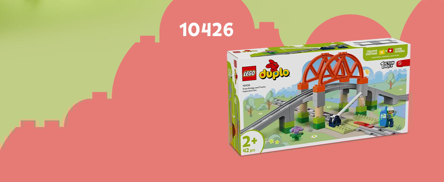 LEGO<sup>®</sup> DUPLO<sup>®</sup> Town Most i tory kolejowe — zestaw rozszerzający