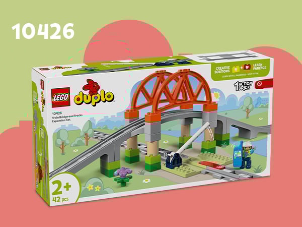 LEGO<sup>®</sup> DUPLO<sup>®</sup> Town Most i tory kolejowe — zestaw rozszerzający