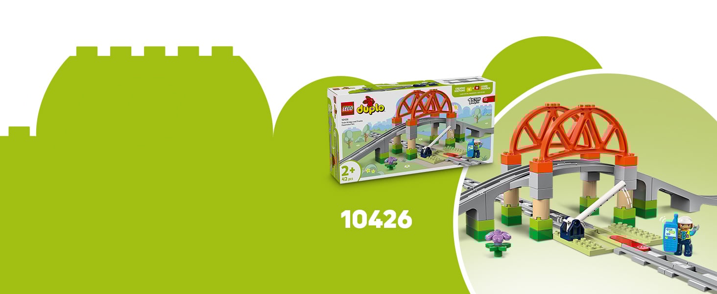 LEGO<sup>®</sup> DUPLO<sup>®</sup> Town Most i tory kolejowe — zestaw rozszerzający