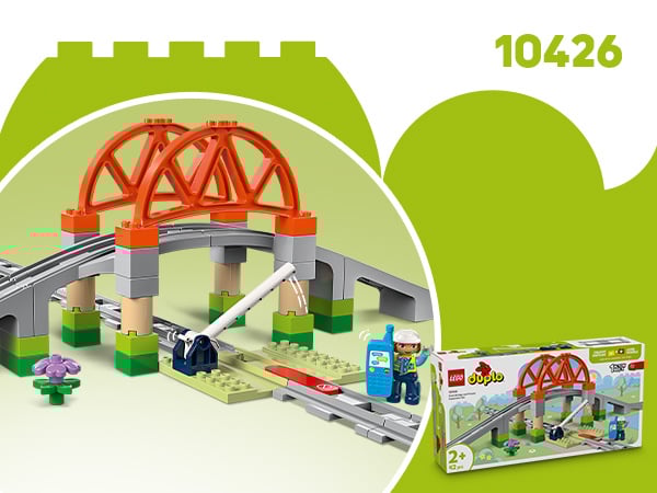 LEGO<sup>®</sup> DUPLO<sup>®</sup> Town Most i tory kolejowe — zestaw rozszerzający