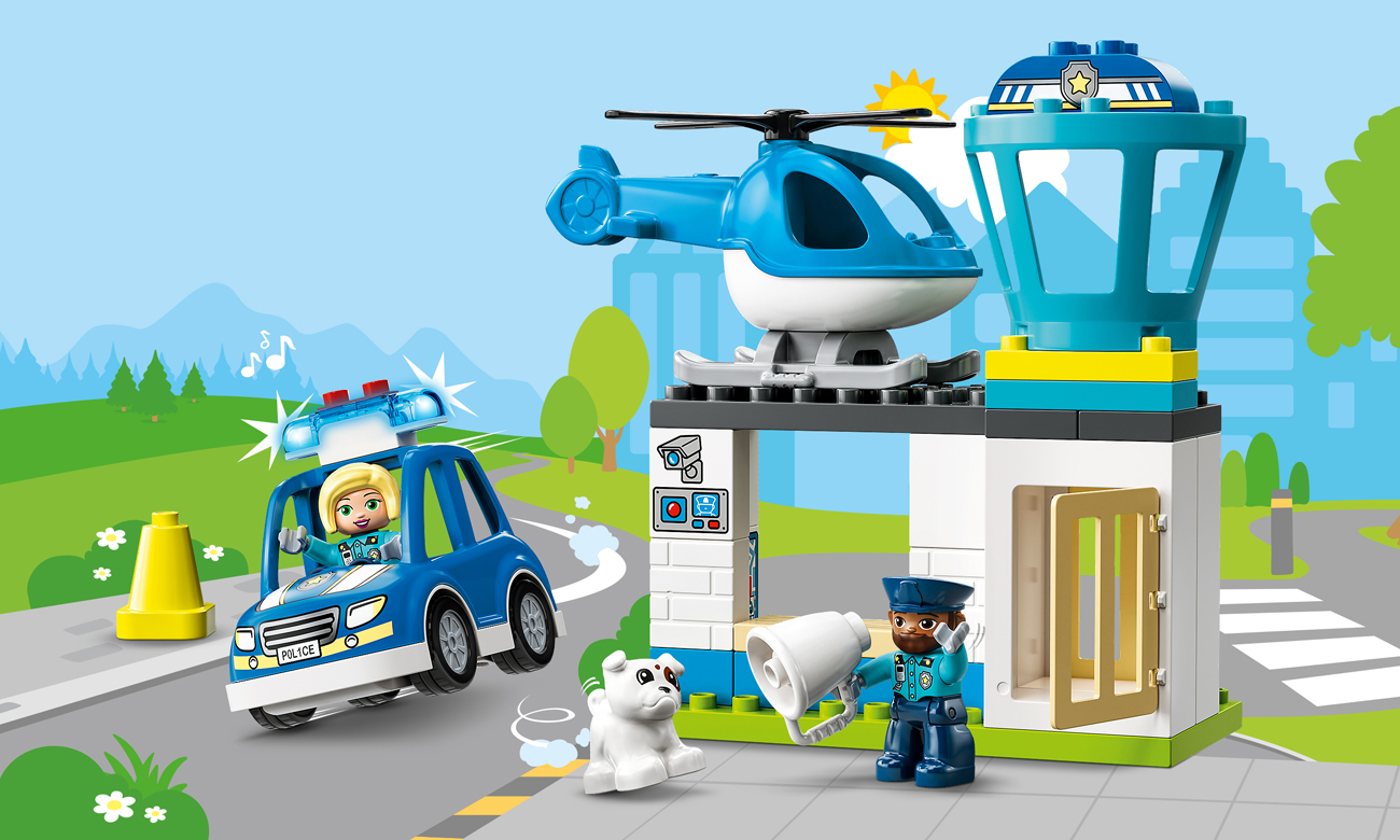 LEGO DUPLO Posterunek policji i helikopter