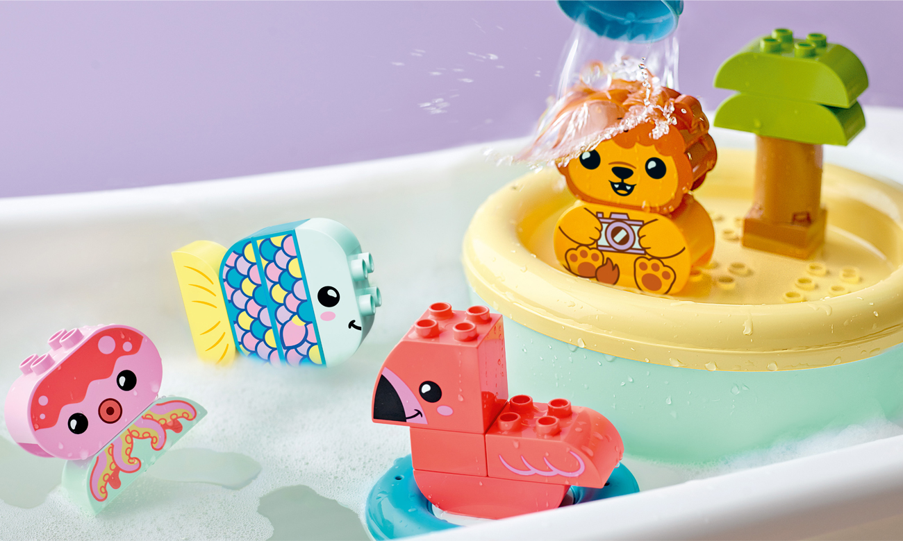 LEGO DUPLO Zabawa w kąpieli: pływająca wyspa ze zwierzątkami