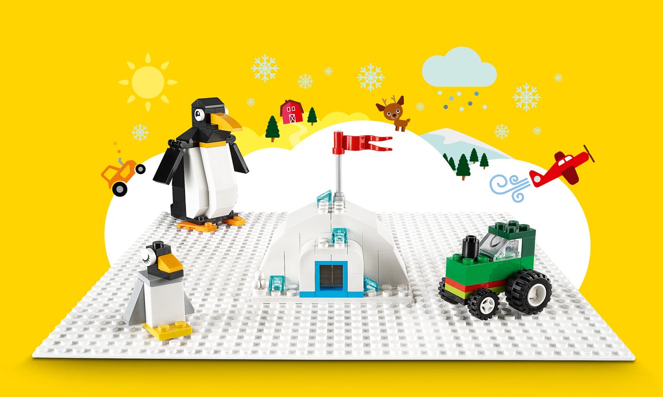 LEGO Classic Biała płytka konstrukcyjna