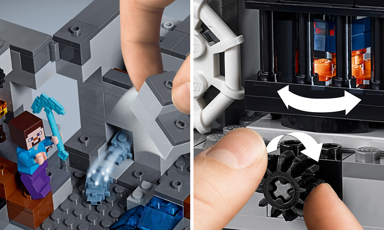lego minecraft jaskinia
