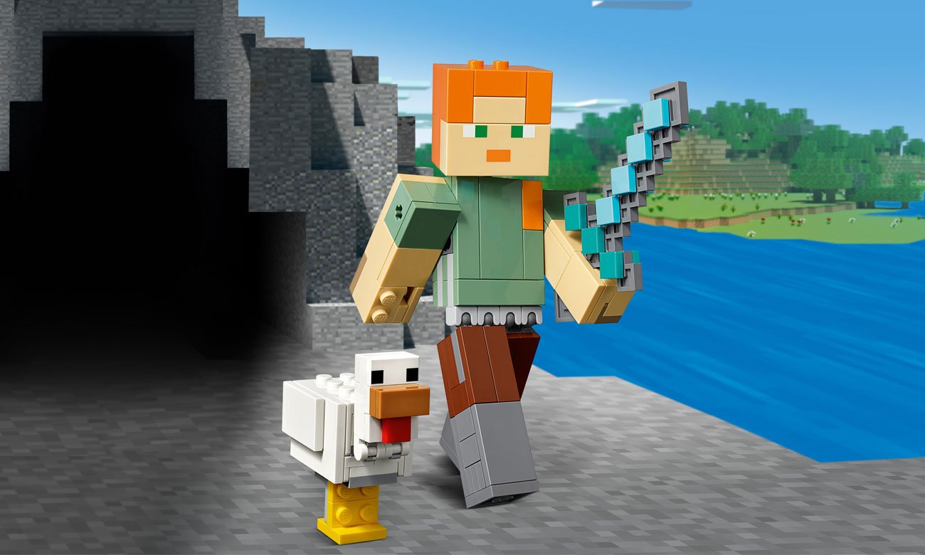 LEGO Minecraft BigFig Alex z kurczakiem